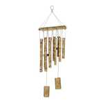 Clopotel de vant 10 tuburi din bambus decor Feng Shui 60 x 18 cm