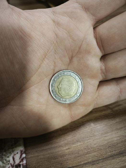 Рядка монета за колекционери 2000 година Испания 2 евро