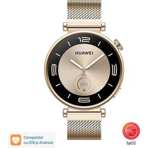 Smartwatch HUAWEI Watch GT4 41mm Gold Milanese Strap Sigilat Garantie