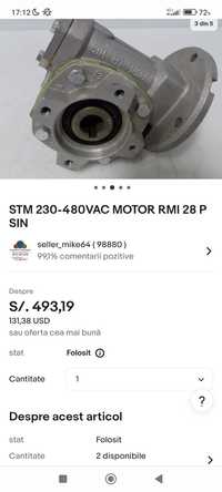STM 230-480VAC MOTOR RMI 28 P SIN nou