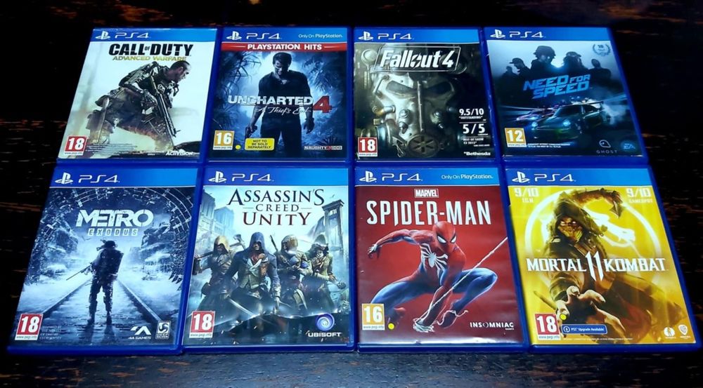 Bloodborne/Lego/Nfs/M kombat/Modern W/AC Odyssey/Last of US2 PS4