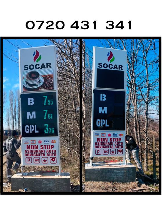 Totem benzinarie PECO , GPL , Jeton firma