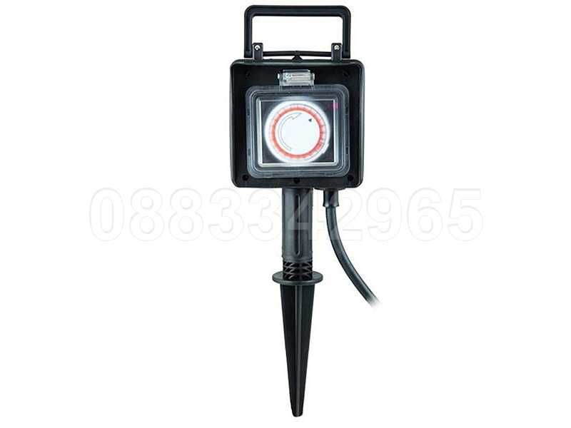 НОВИ!  Рзклонител двоен външен с таймер IP44 3680W 16(2)А