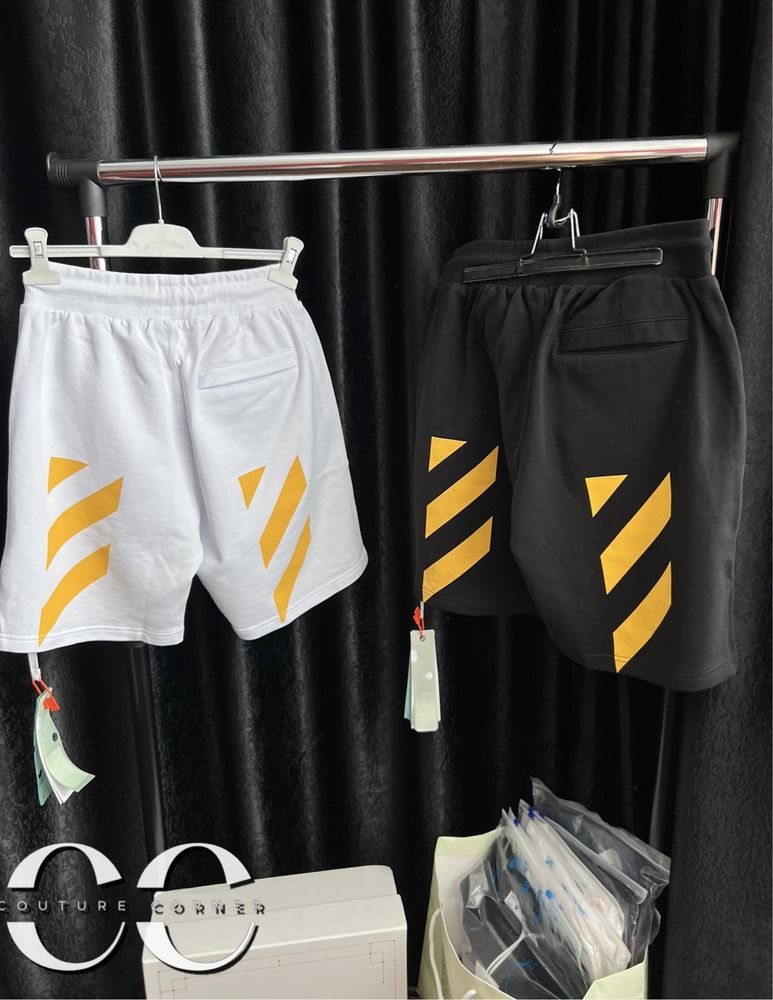 Pantaloni Scurți OFF-White Caravaggio Diagonal S/S • Calitate TOP