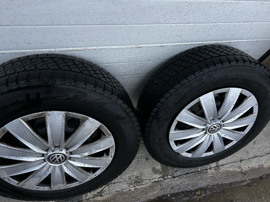 Set 4 anvelope , cu jante de otel, 5*120