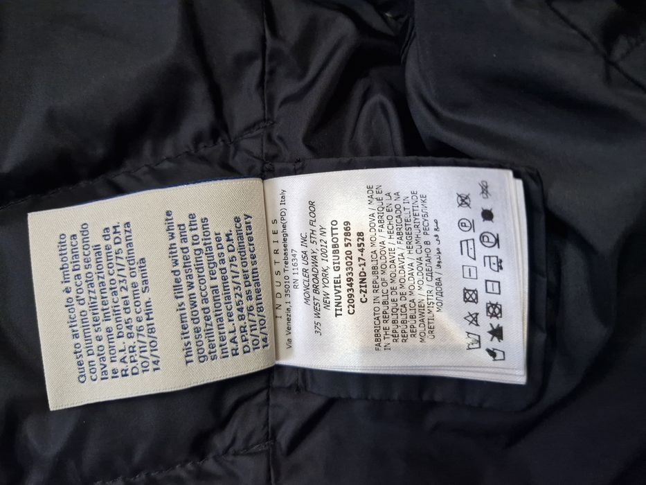 Geaca cu puf si blana naturala Moncler originala