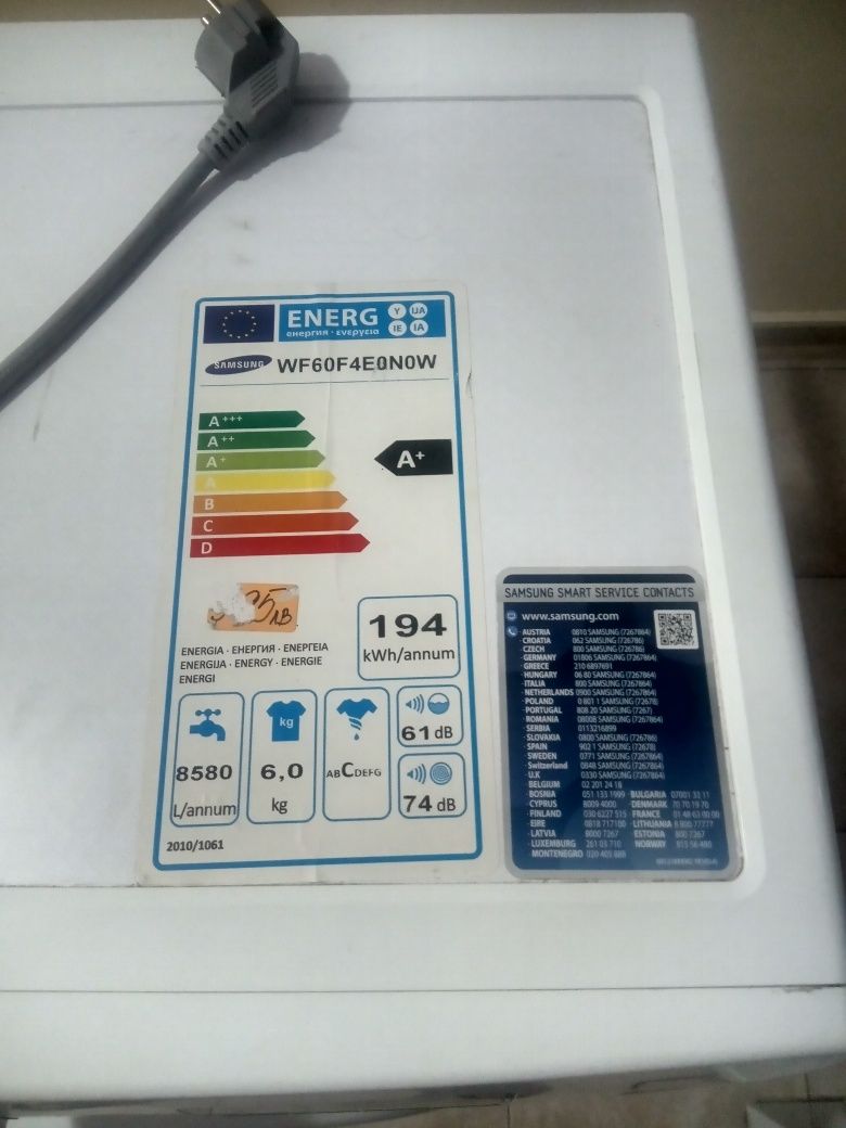 Пералня Samsung WF 60 F