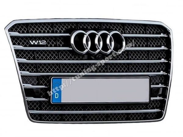 Маска Audi A8 W12 D4 ( Черна пиано лак ) от 2009г. >