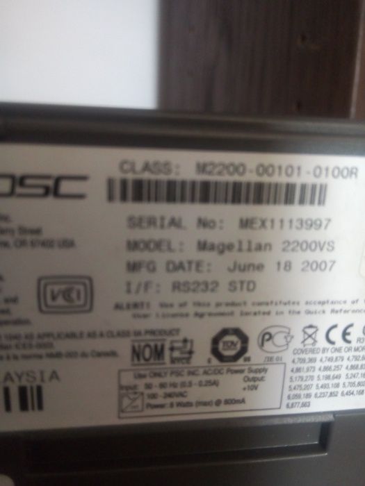 Cititor coduri bare MAGELLAN 2200 VS. FARA ALIMENTATOR