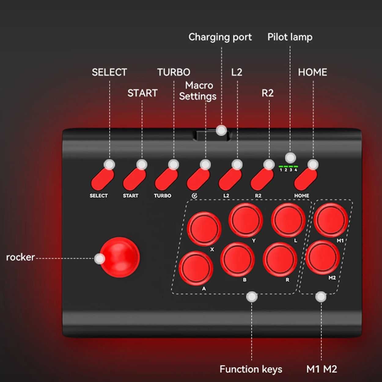 НОВА Джойстик Ръчка (Arcade Fight Stick) BSP-Y02 Bluetooth / USB
