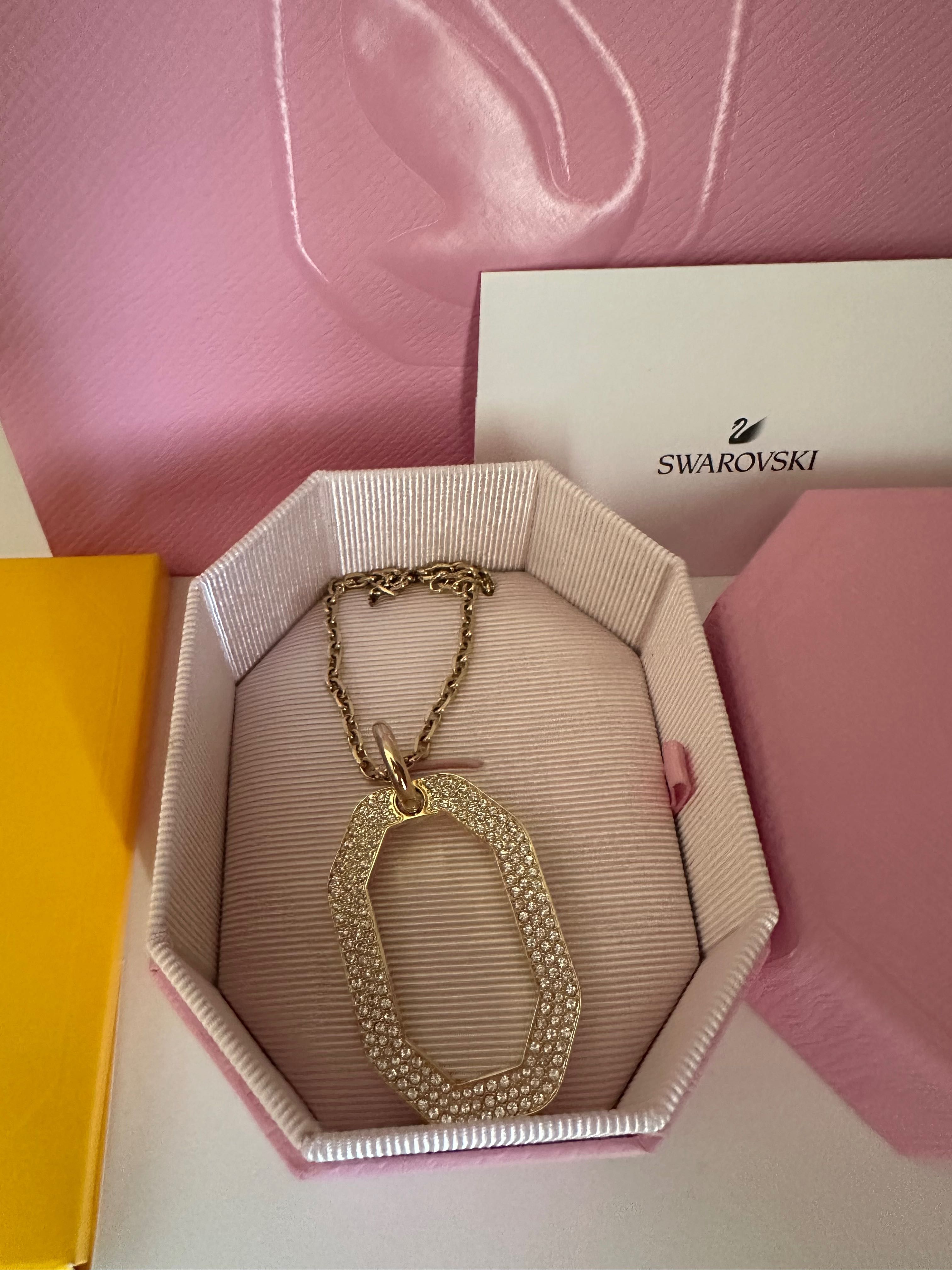 Колие Swarovski златно