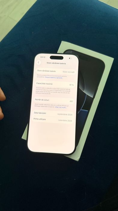 iphone 16pro 512mb black impecabil 91baterie