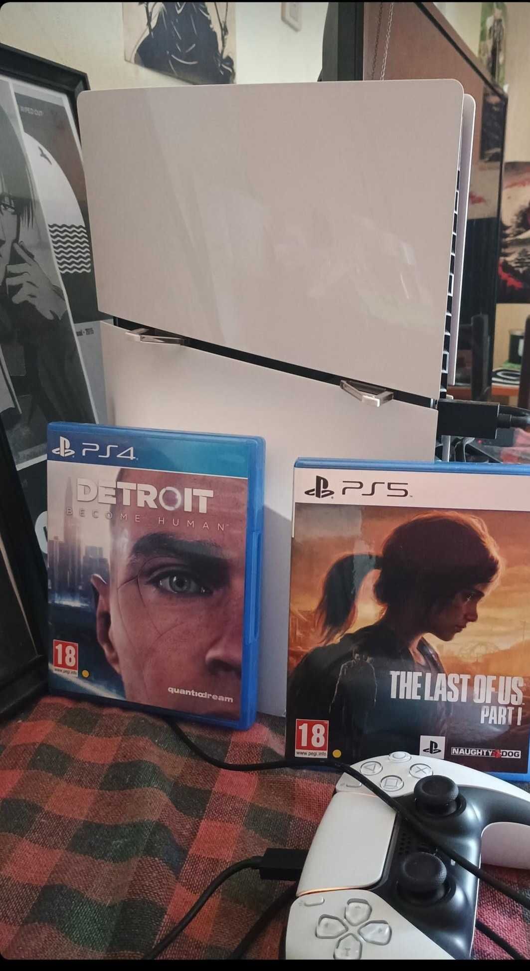 Ps5 с 2 игри и 1 джоистик
