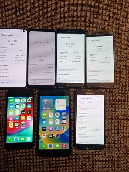 Lot telefoane samsung S6,S7,S7Edge,S8,S10,Iphone 8+, Iphone 6