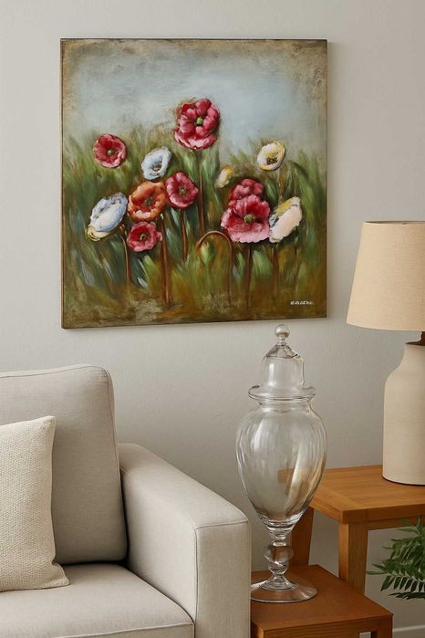 Tablou metalic 3D cu maci, decoratiuni-antichitati.ro