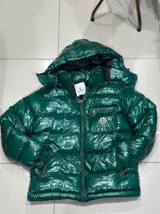 Geacă verde lucioasă de bărbați