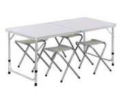 Set Masa Pliabila din Aluminiu cu 4 Scaune 120x60x70cm , NOU
