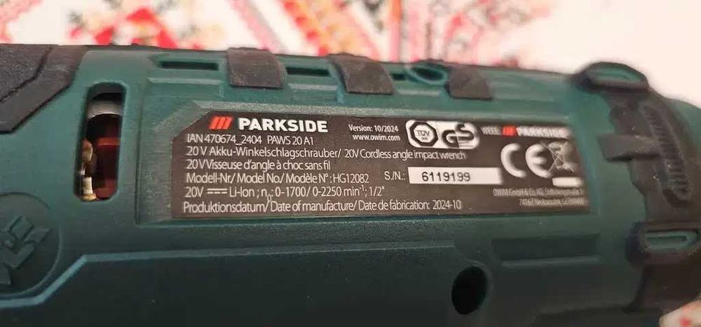 bormasina  unghiulara de insurubat cu impact roti auto 20 V PAWS 20 A1