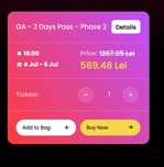 2 x festival pass Never Sea Kapital 4-6 iulie
