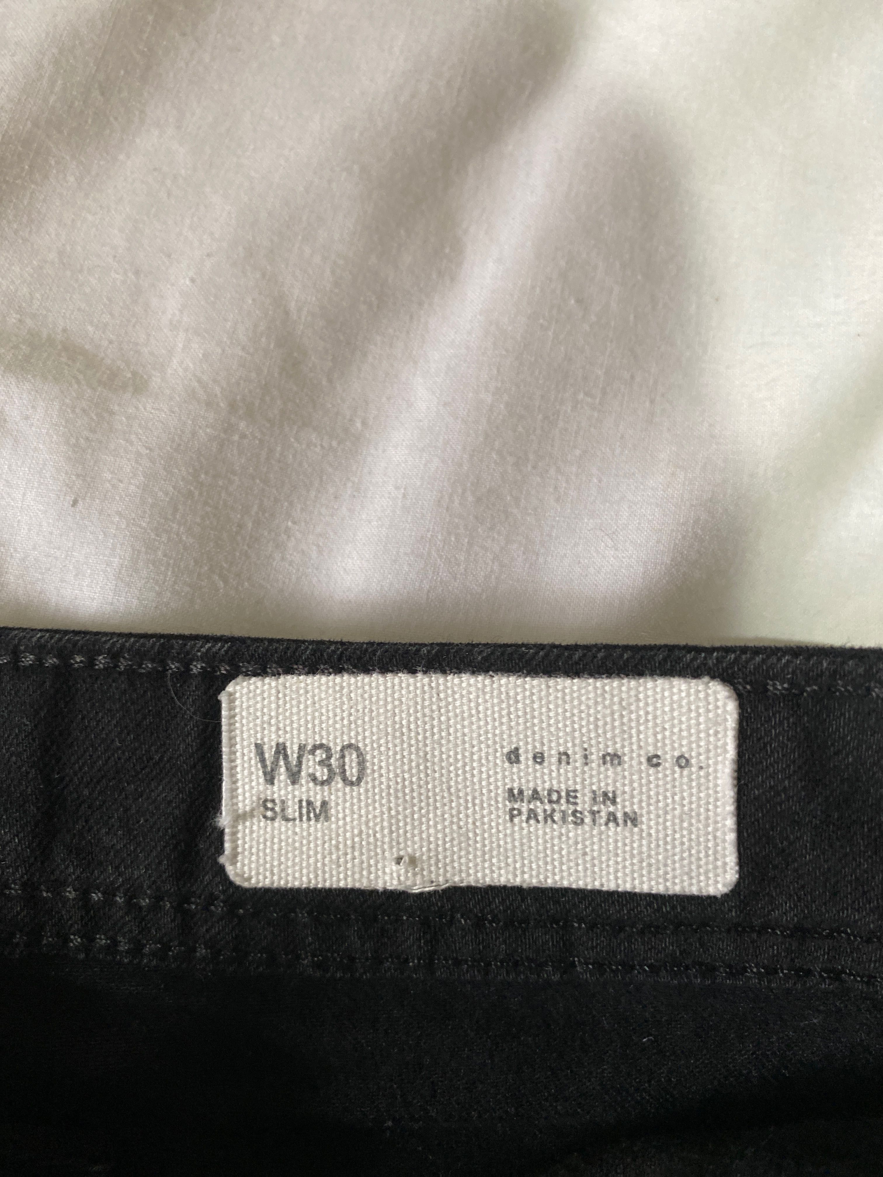 Черен къс дънков  панталон Denim.co