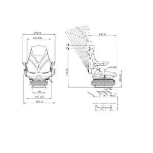 Scaun Pneumatic tip Grammer Textil John Deere Fendt Claas