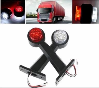 Странични LED 2 бр. габаритни светлини 12/24V червен/бял