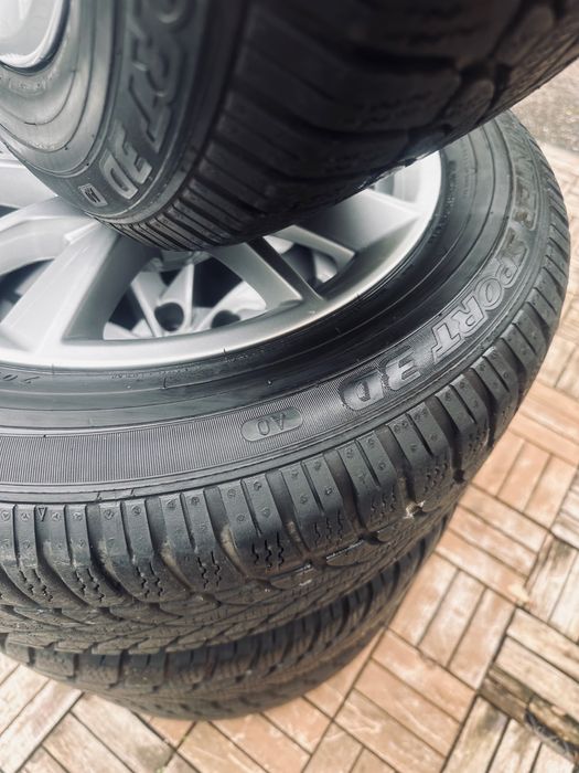 Roti Audi 16 cu pneuri Dunlop Winter Sport 3D 205 60 16 Iarna Audi AO