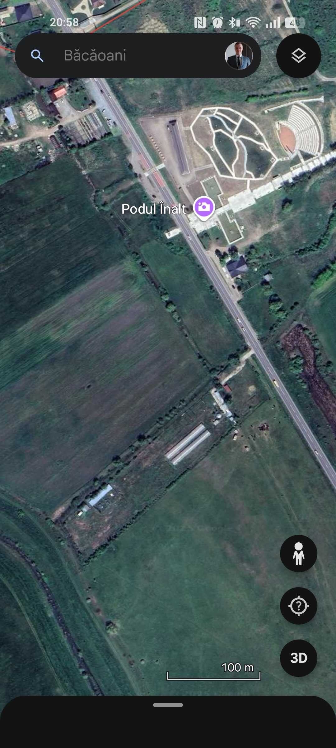 Teren 2000 mp intravilan, Vaslui Băcăoani, Statuia lui Ștefan cel Mare