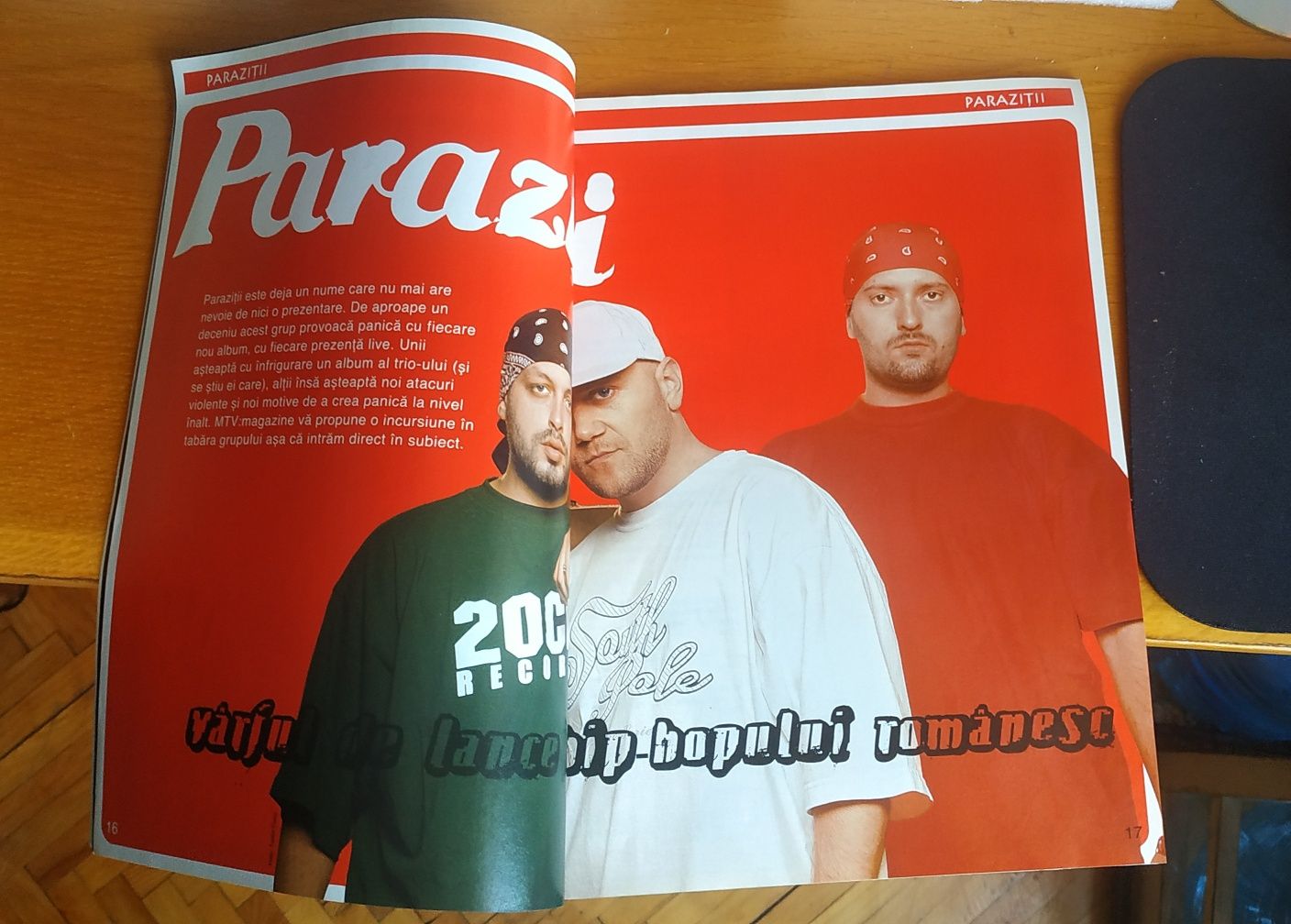 Revista MTV Magazine cu interviu Parazitii din noiembrie 2005