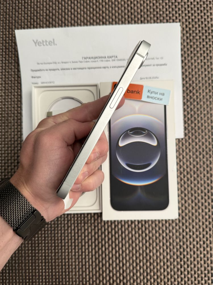 ‼️Нов•iphone 16е ЛИЗИНГ 37лв/м айфон White 16е