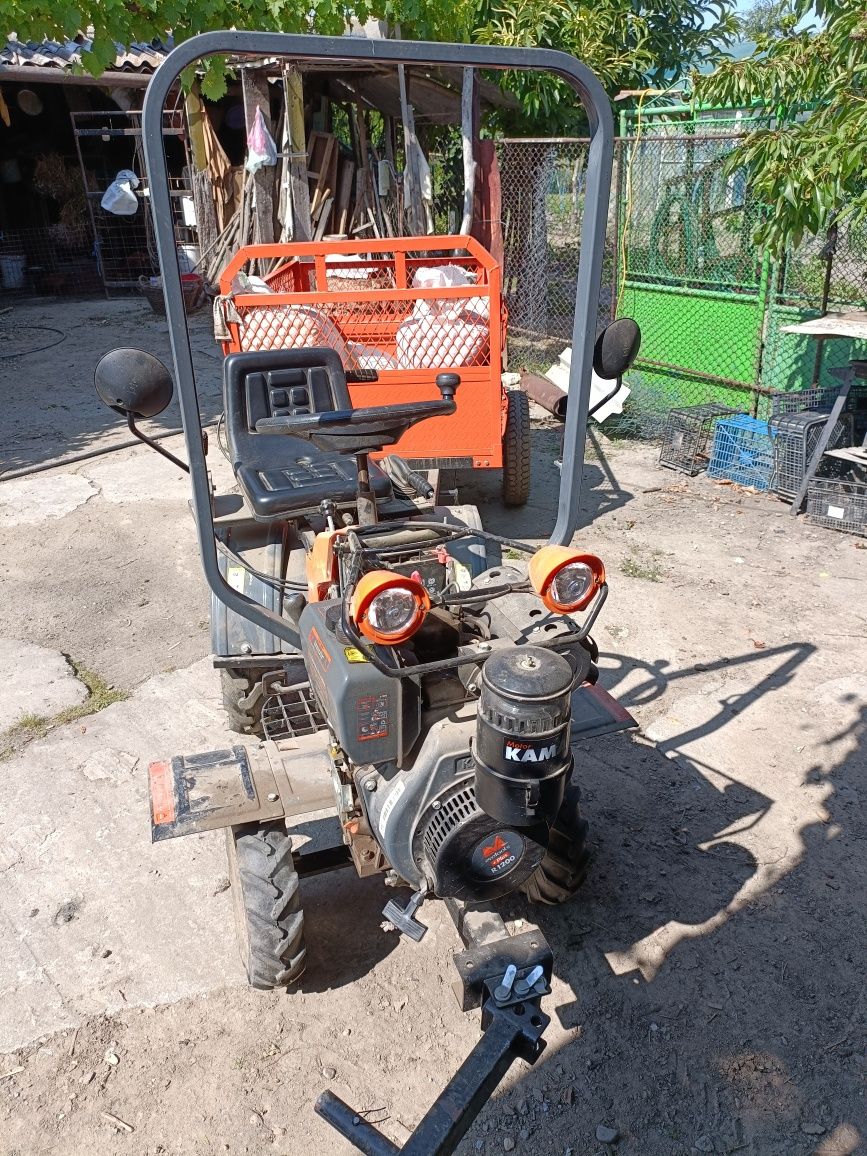 Mini tractor Evo Tools cu remorca din 2024