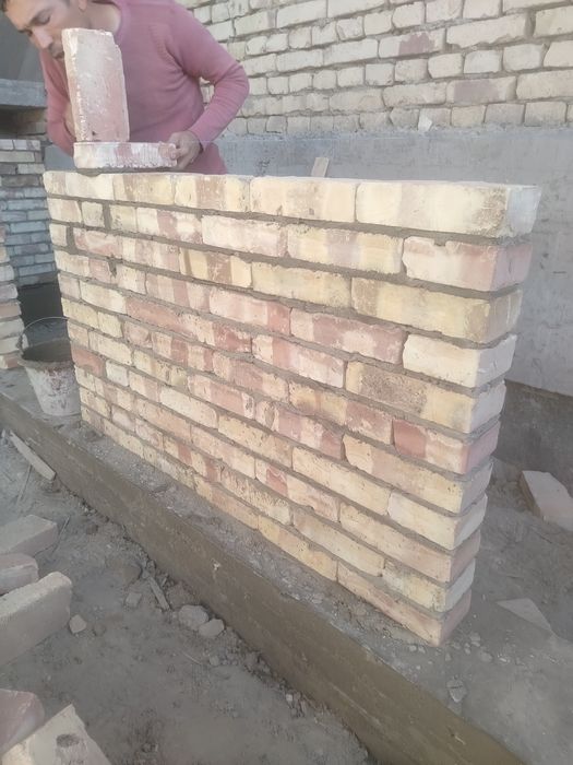 Перегородка кирпич peregarotka gisht terish