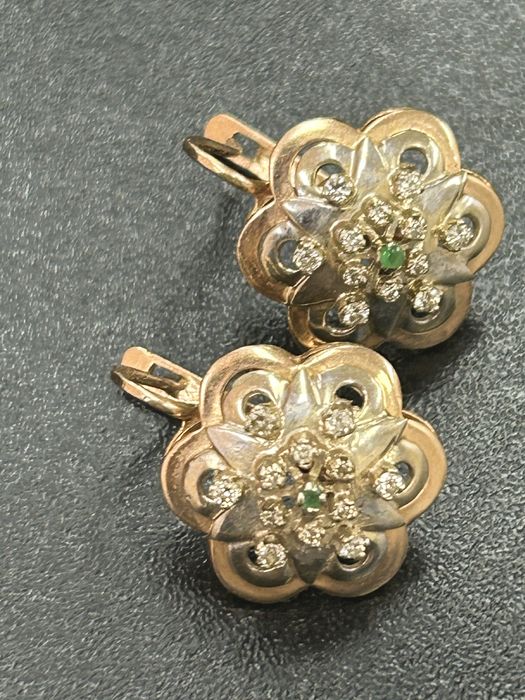 Золотые серьги 585 проба (советское)