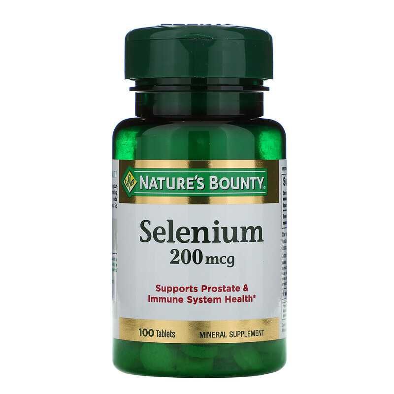 Селен (Selenium) 200 мкг, Nature’s Bounty из Америки