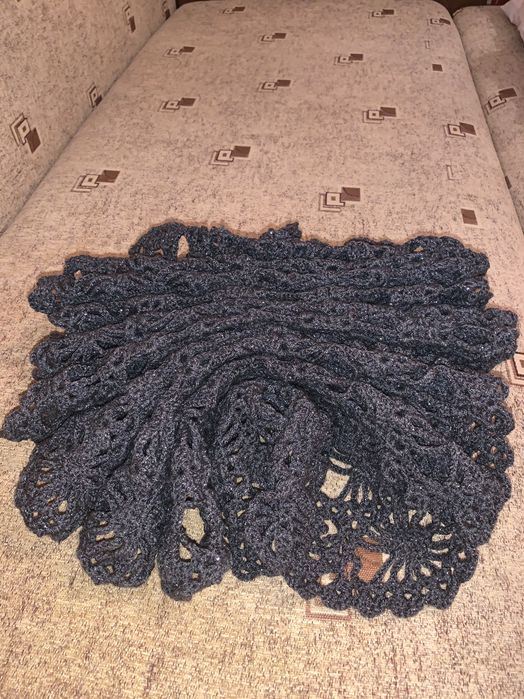 Esarfa fular 2,74 metri crosetata STELE fir dublu