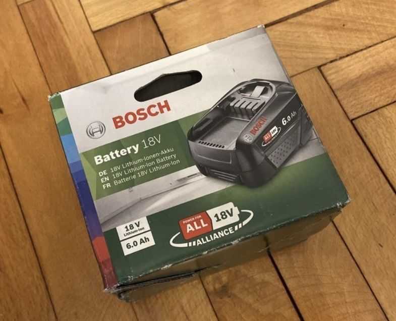 AcumulatorNou& original-electronice/caznice Bosch(Gardena), 18V, 6Ah.