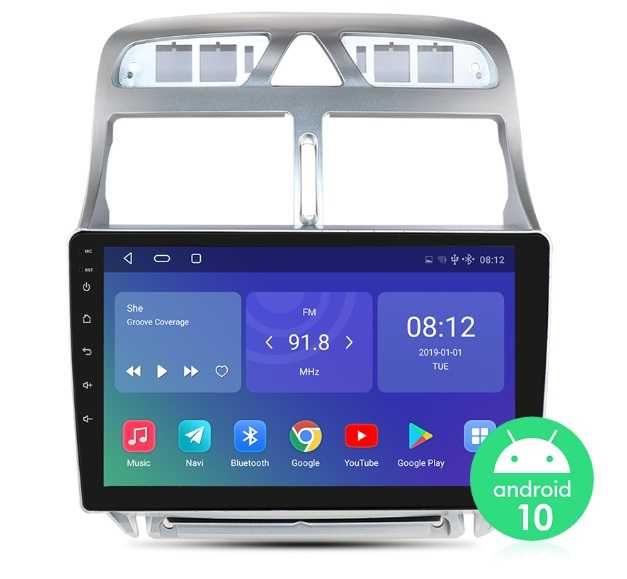 Мултимедия 9" Android 12 за PEUGEOT 307 GPS , навигация GPS