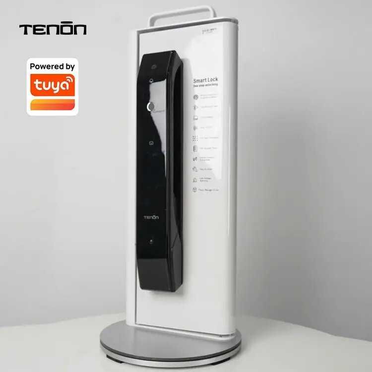 Электронный биометрический замок Tenon A7f, установка замка на дверь