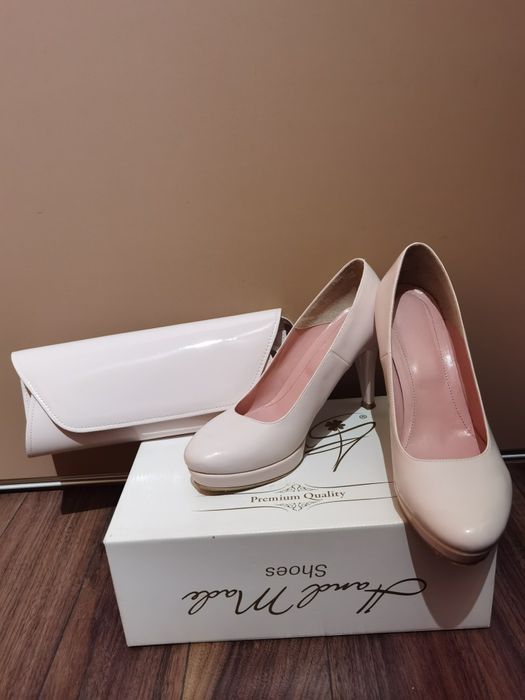 Официални обувки и чанта естествена кожа, размер 40