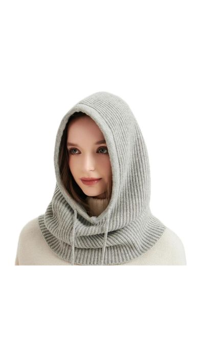 Капор-капюшон серый