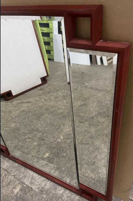 8 buc Oglinda cu rama din lemn; Oglinda cu rama 85x85 cm