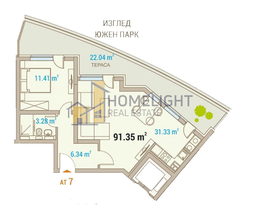 Двустаен апартамент в кв. Кръстова вада