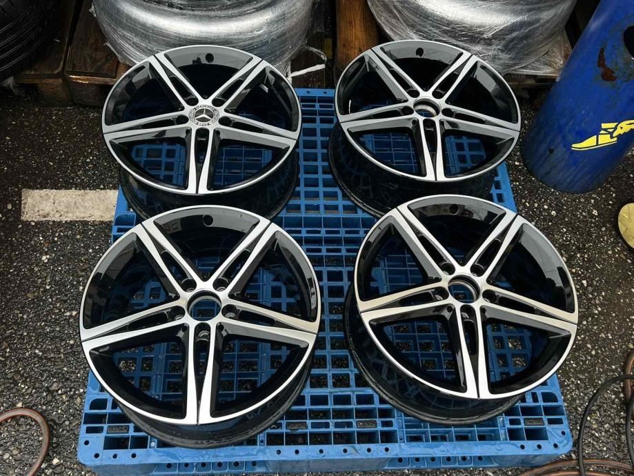 o janta / set jante 18 mercedes a w177 b w247 cla c118 7,5j fond negru