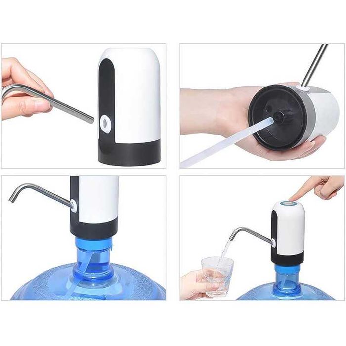 Автоматичен Диспенсър за вода, Презареждащ се, USB, с LED осветление