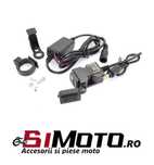 Priza usb moto scuter ATV cu întrerupător dublu usb