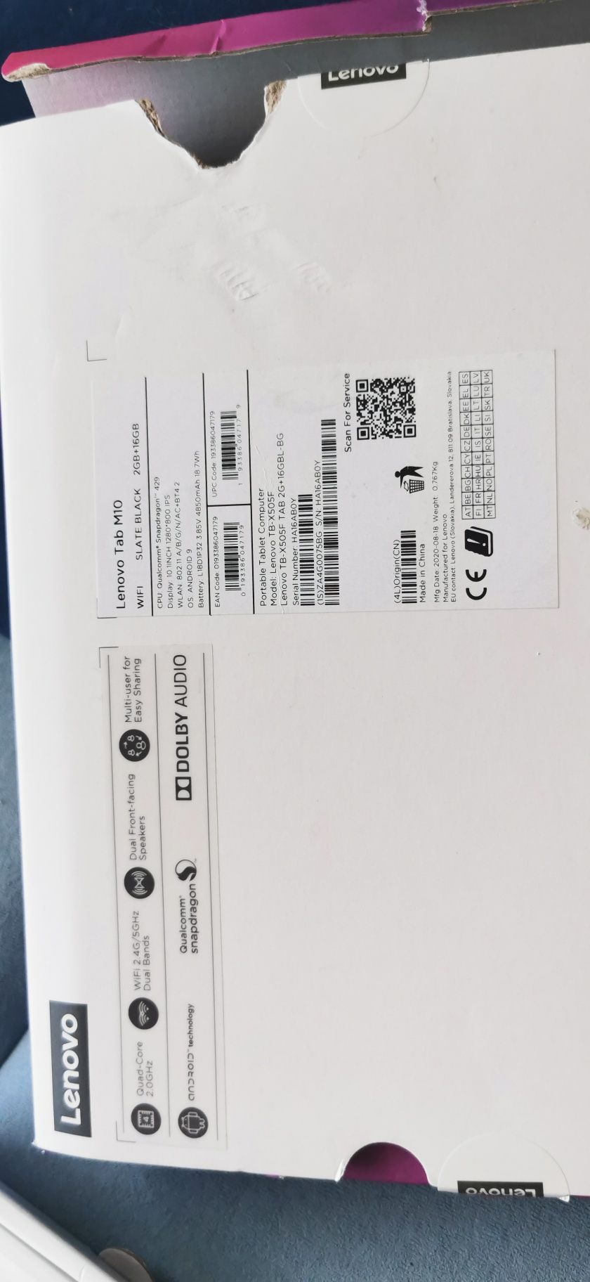 Vand tabletă Lenovo Lenovo Tab M10 (TB-X505F)