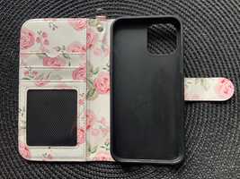 husa iPhone 12/12 Pro ULAK Premium PU Leather - Rose Flower