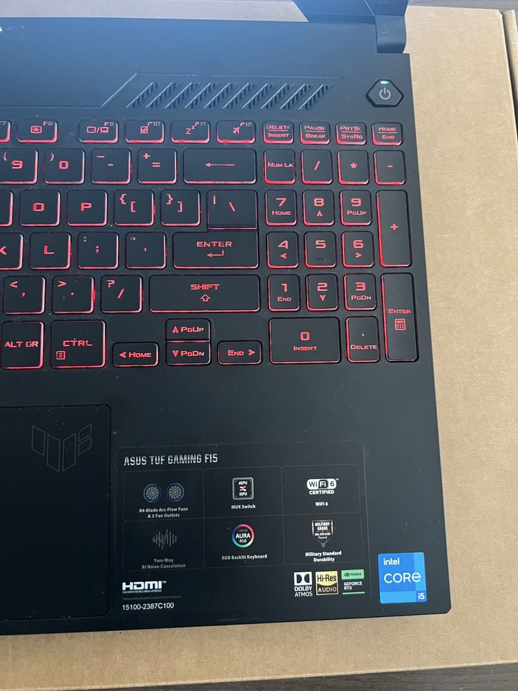 Геймърски Лаптоп ASUS TUF F15 FX507ZC4 Гаранционен!!!