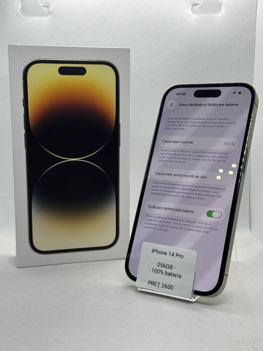 Magazin Vindem: Iphone 14 Pro, 256GB, 100% bateria