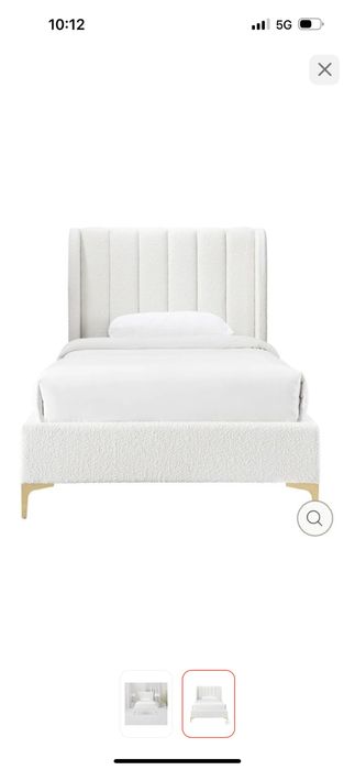 King size односпальная, 100х200 см, подъёмный механизм, белый